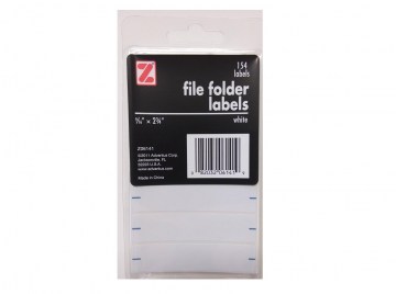 FILE FOLDER LABEL BLANCO B/P