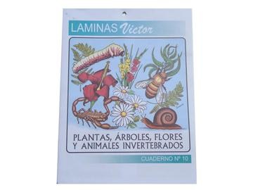 LAMINAS VICTOR # 10 PLANTAS, ARBOLES, FLORES Y ANIMALES INVERTEBBRADOS
